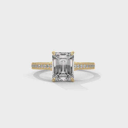 Velvet Spark Emerald Solitaire Ring