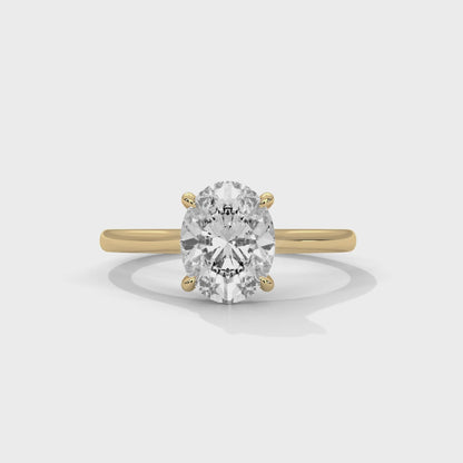 Sacred Shimmer Oval Solitaire Ring
