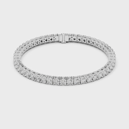 The Infinity Line Round Diamonds Tennis Bracelet 0.13 Carat Each