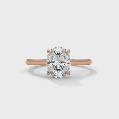 Sacred Shimmer Oval Solitaire Ring