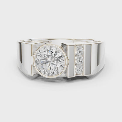 Roux Solitaire Diamond Ring for Men