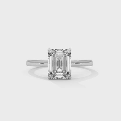 Luminous Oath Emerald Solitaire Ring