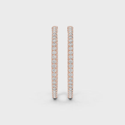Lustrous Diamond Pavé Hoops