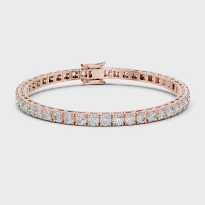 The Infinity Line Round Diamonds Tennis Bracelet 0.11 Carat Each