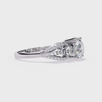 Soleil Majesté Solitaire Diamond Ring