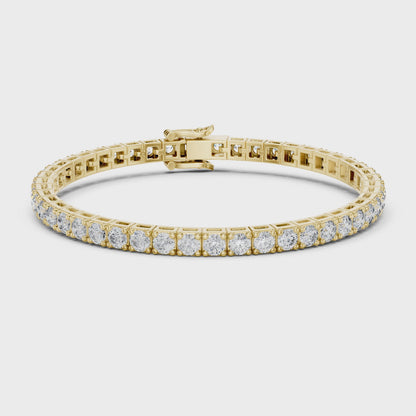 The Infinity Line Round Diamonds Tennis Bracelet 0.11 Carat Each
