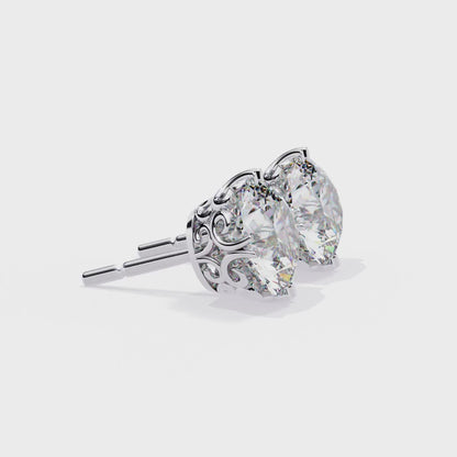 Gioia Pura Round Solitaire Studs