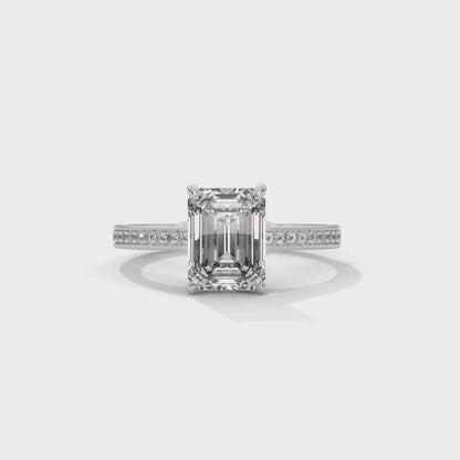 Velvet Spark Emerald Solitaire Ring