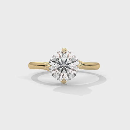 Classic Round Solitaire Diamond Ring  – Pure Elegance